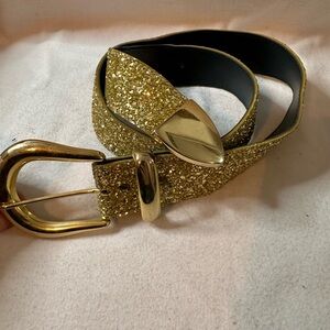 Vintage A. Brood Gold Glitter Belt – Made in USA